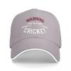 Cricket Fan Design Saying Warning I May Talk About  Baseball Cap New In The Hat   Luxury Woman Men'S