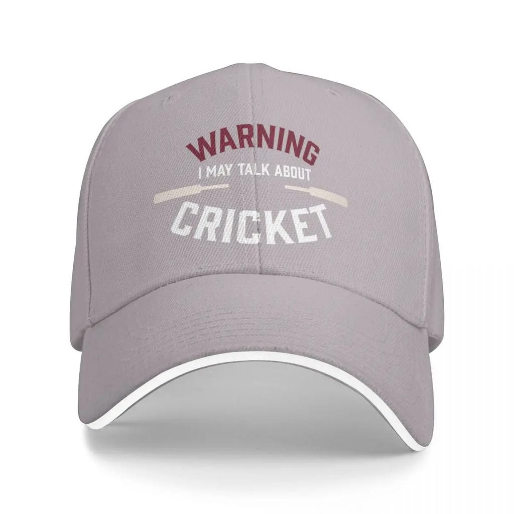 Cricket Fan Design Saying Warning I May Talk About Baseball Cap New In The Hat Luxury Woman Men'S