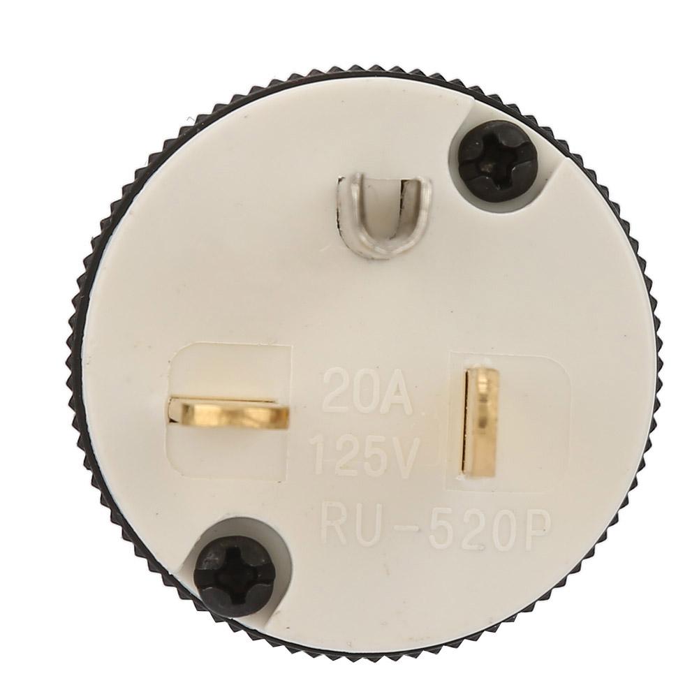 125V US Power Plug Waterproof Industrial Grade 3 Poles Power Plug Connector (20A 125V)