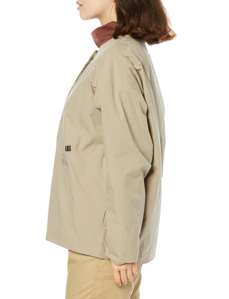 Mizuno Breath Thermo Thermal Mesh Short and Mocha Size L Jacket, Moisture-Wicking Heat-Generating, Women's, Beige, (B2MEA731)
