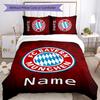 3pcs Custom Name Bayern Munich Bedding Set Duvet Cover Closure Includes 1 Duvet Cover & 2 Pillowcases for All Seasons Bedroom Decor