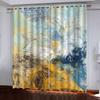 Elegant Room Curtains 3D Abstract Artwork Luxury Curtains For Living Room On Sale, Blackout Curtain For Windows Drapes