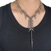 Punk Grunge Rock Rivet Long Pendant Chain Cool Fashion Handmade Geometric Necklace Goth Charm Jewelry Hip Hop Accessories