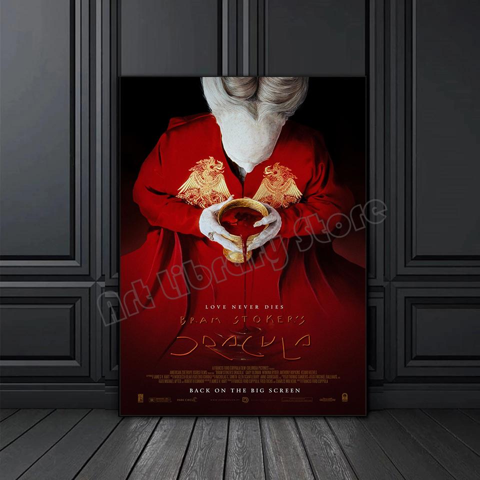 Klassischer Horror Vampirfilm Dracula 1992 Vintage Poster Leinwandmalerei Wandkunst Bilder Retro Heim Zimmer Club Dekor Geschenk