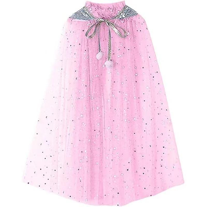 Frozen Princess Elsa Children s Mesh Cape Shawl for Girls - Halloween Cloak