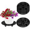 4 Pcs Plant Stands For Outdoors 13.8 Inch Heavy Duty Plant Level Pot Elevator Black Round Plastic Flower Stands Holder Risers