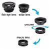1 Set 3 In 1 Mobile Phone Fish Eye+0.67X Zoom Wide Angle+Macro Lightweight Camera Lens For Universal Cell Phone