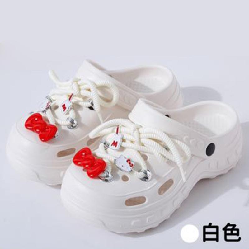 New hole shoes women's indoor and outdoor stepping on shit feeling comfortable and breathable eva slippers thick-soled slippers wholesale