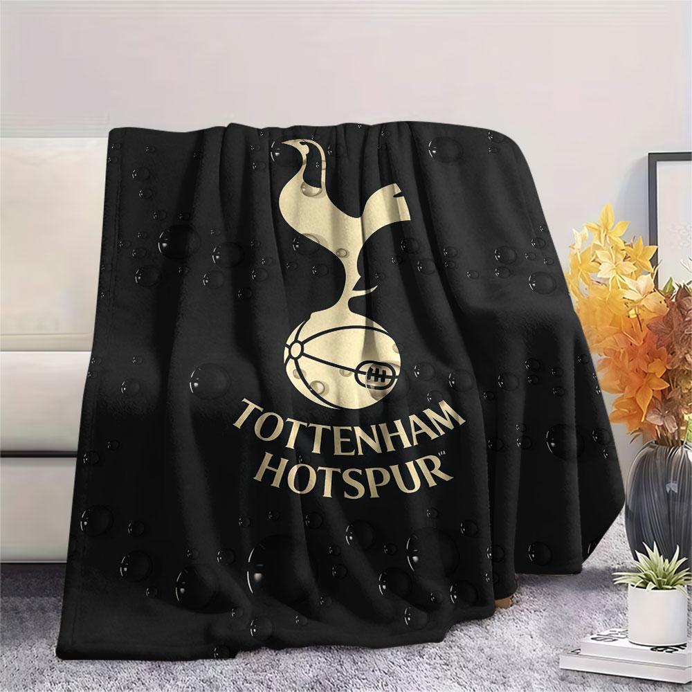 Spurs Aufdruck Flanelldecke, weicher Überwurf für Schlafzimmer Sofa, waschbar, Fanartikel, tolles Geschenk.