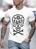 Funny Retro T-Shirt Top T-shirts for Men Bicycle Racing Sugar Skull Bicycle Cycling Dia De Los Muertos Hip Hop Tops Men's Shirts
