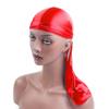 Luxuriöses einfarbiges Durag Kopftuch Piratenkappe Unisex Hut mit glattem Seidenfinish