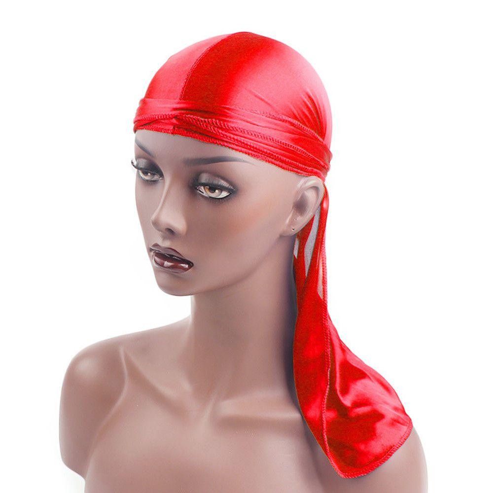 Premium Quality Smooth Silk Nylon Durag Headwear Pirate Cap In Solid Color Style