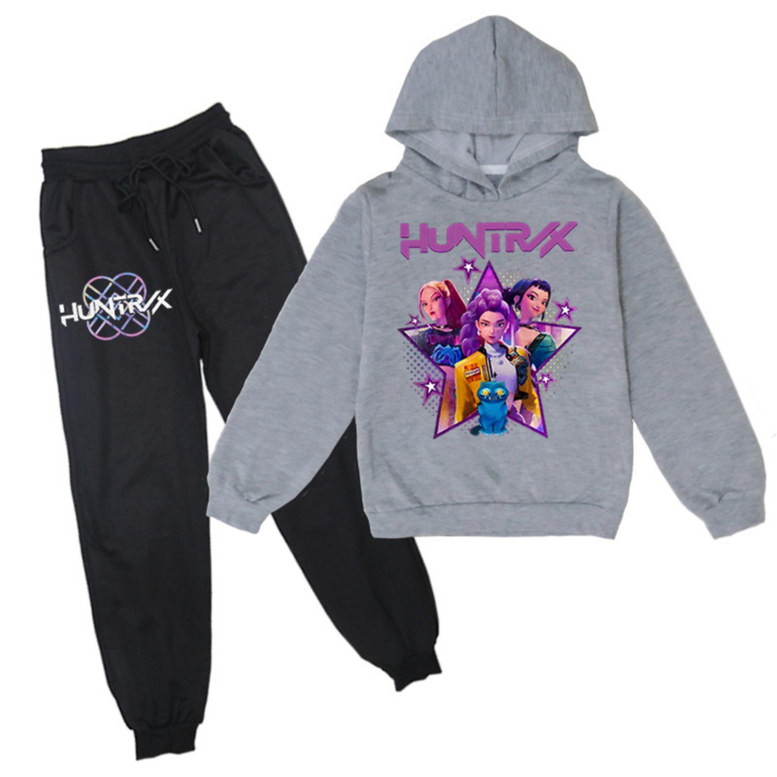 

Мальчики Девочки Спортивный костюм Одежда Толстовка с капюшоном Беговые штаны Спортивные костюмы Комплект Модный наряд 150