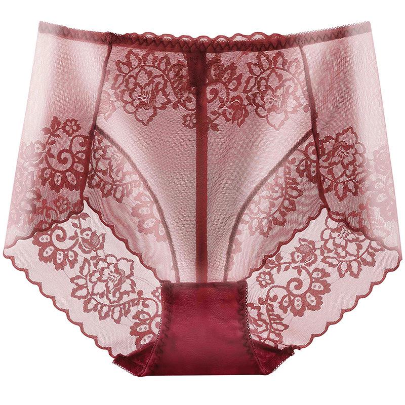 

High Waist Lace Panties: Tummy Control, Hip Lift, Seamless, Transparent, Seductive Mesh, Comfortable, Triangle Design for Women XL (110-140 lbs)