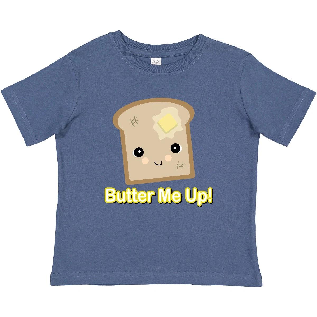 

Inktastic Butter Me Up Toast Baby T-Shirt Dooni Designs Food Happy Face Anime 110