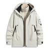 Men Women 3-in-1 Removable Waterproof Windproof Outdoor Jacket With Fleece Inner Hiking Camping Travel