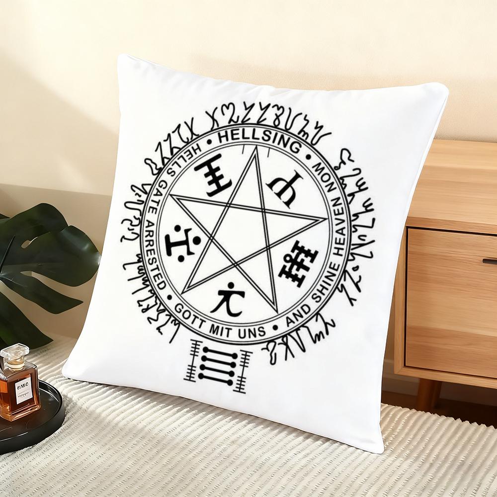 Anime C-Castlevania Cushion Cover Soft Short Plush Pillow Cover Smooth Cozy Texture Aesthetic Cushion Case Home Decor