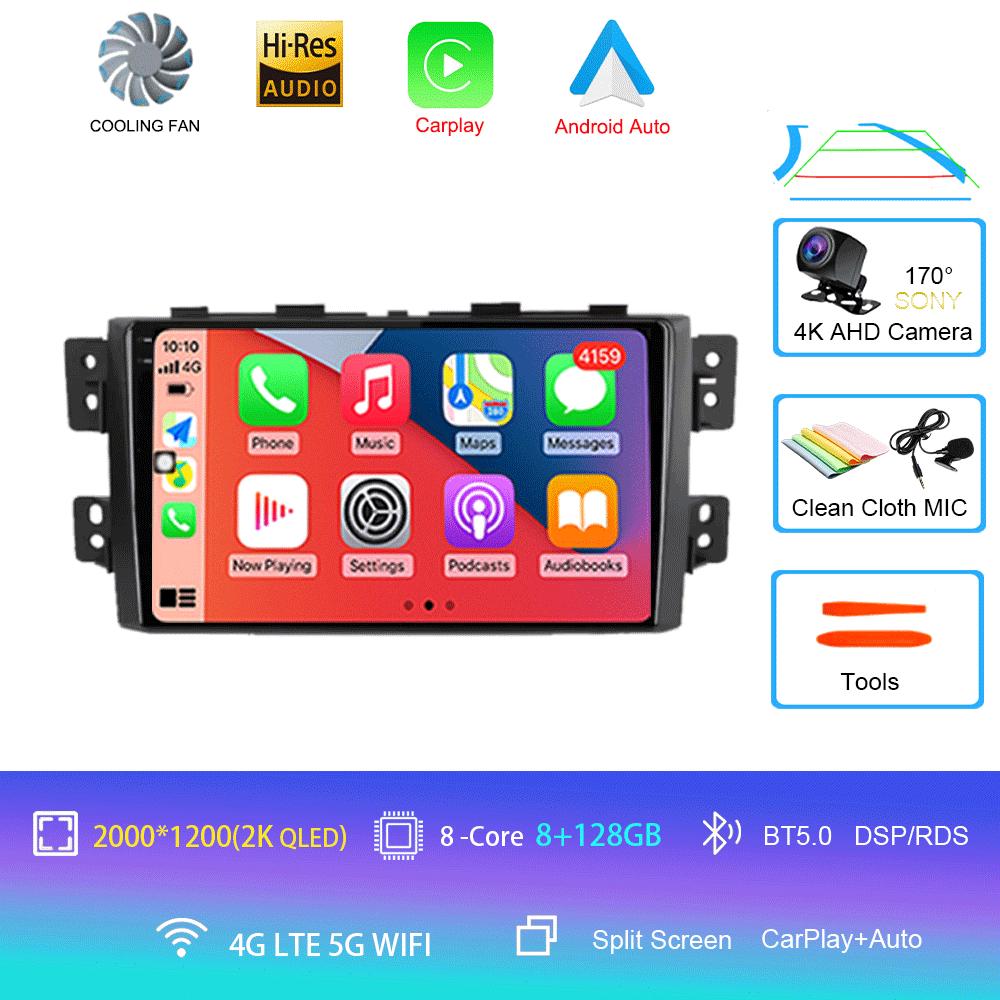 For Kia Borrego Mohave 2008 2009 - 2015 Car Radio Android 14 Carplay Navigation GPS Multimedia Player Stereo WiF+4G 360Camera BT