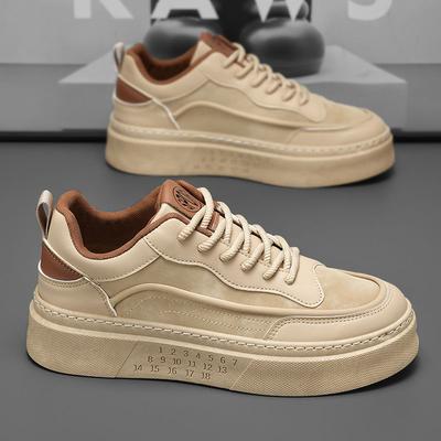 Frühlings Herrenschuhe neue atmungsaktive kleine weiße Schuhe Herren Studenten Trend vielseitige Plateau Sport Casual Board Schuhe trendige Schuhe