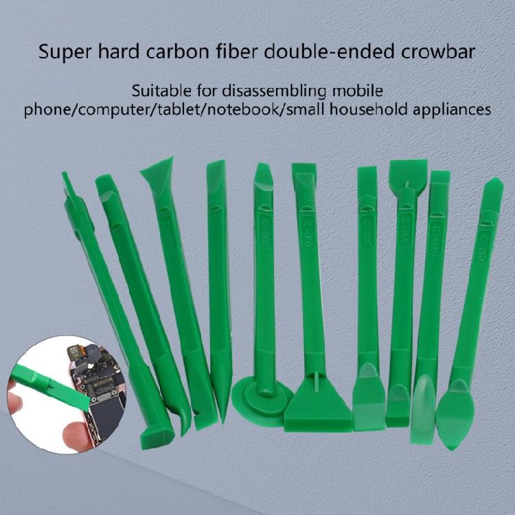 10Pieces Opening Kit Repairing Pry Tools Plastic Spudger Crowbars for Smartphone