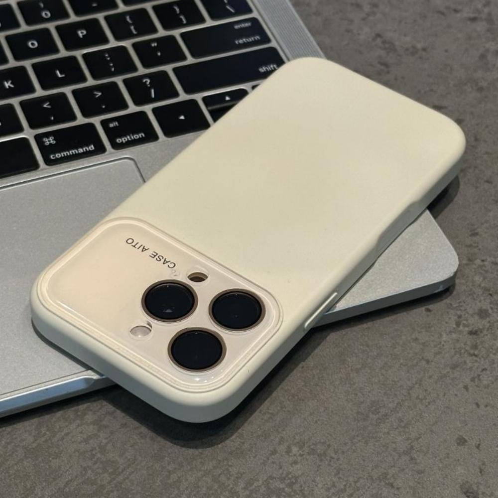 

Официальный чехол из жидкого силикона с большим прозрачным окном для iPhone 17 Air 16 15 14 13 12 Pro Max, гладкий, фланелевый, матовый, противоударный Funda iPhone17 Pro