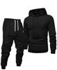 Hooded Casual Tracksuit Set: Solid Color, Versatile Sweatshirt & Sweatpants for Autumn