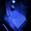 Onevzn Car Lights, Onevzn Car Led Lights Interior, Led Lights for Car with 7 Colors, Car Lights Wireless Interior Led Lights (Blue-4pcs)