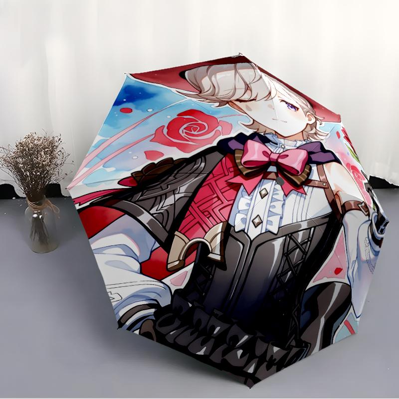 1pc Genshin Impact Lyney1 Umbrella, Sun Protection, And UV Shielding. It Has Eight Sturdy Ribs for Outdoor Use And Perfect Gift
