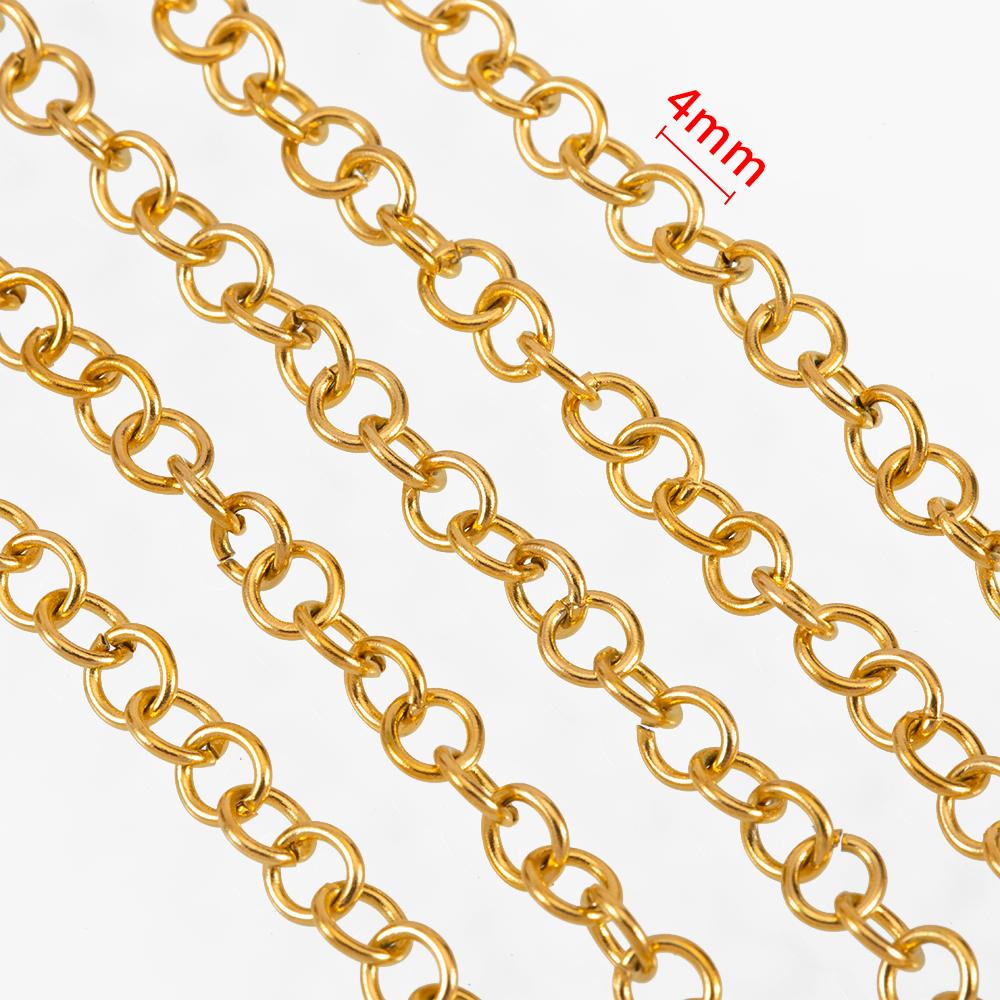 1Meter  Stainless Steel Geometry Hollow Border Chain Hip Hop Punk Gold Chain DIY Necklace Bracelet Bag Chains Material Wholesale
