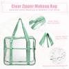 VOCOSTE Waterproof Makeup EVA Zipper Transparent Portable Toiletry Bag for Green Pouch, Pouch, Travel, 31x28x10.5cm,