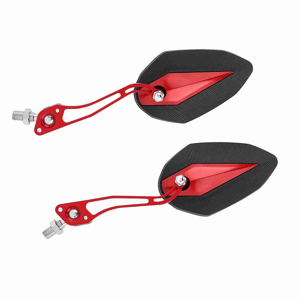 Pair 8mm 10mm Universal Motorbike Scooter Motorcycle Rearview Mirror Rear View Side Mirrors Red
