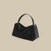 Niche bag women's new high-end versatile cowhide suede pillow bag large-capacity portable shoulder messenger bag