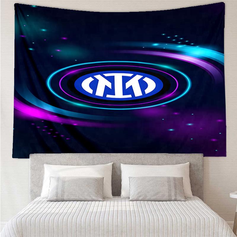 1PC Mi-lan FC Emblem Printed Tapestry Room Decoration Wall Hanging for Living Room Bedroom, dormitory, Birthday and Christmas gifts