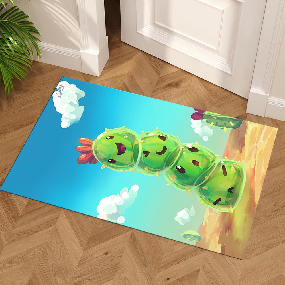 Plants Vs. Zombies Floor Mat Suitable for Decorate Room Study Room Balcony Bedrooms Anti-slip Rug Anime Office Decor