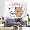 Peach And Goma Bubu Dudu Balloon Tapestry Wall Hanging Aesthetic Home Decor Tapestries for Living Room Bedroom