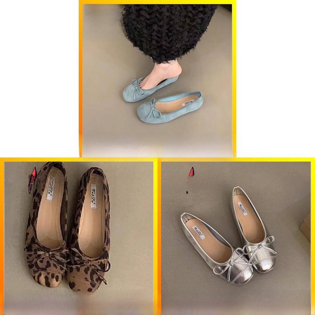 Ballerinas für Damen aus PU-Material mit weicher Sohle für den täglichen Gebrauch Frühling 2024