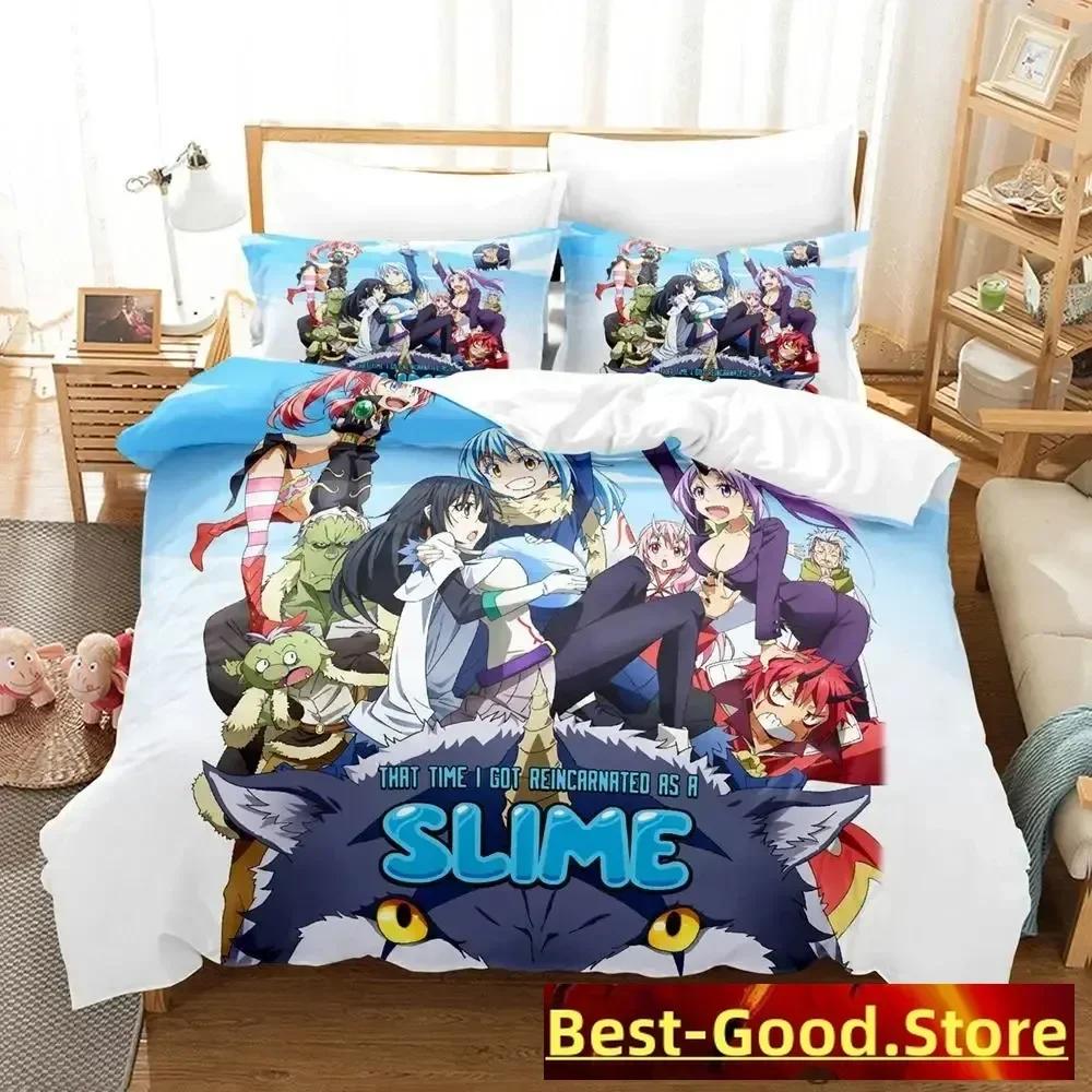 Tid Jag Blev Återfödd Som En Slem Bäddset Enkelsäng Tvåbäddsrum Full Queen King Size Sängkläder Vuxen Barn Sovrum Påslakan Set
