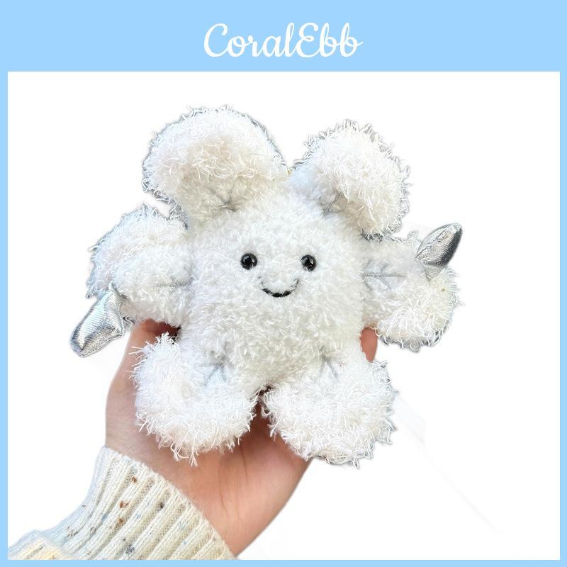 Plüsch-Schneeflocke und Ahornblatt Schlüsselanhänger mit weicher Baumwollfüllung für Mädchen und Jungen