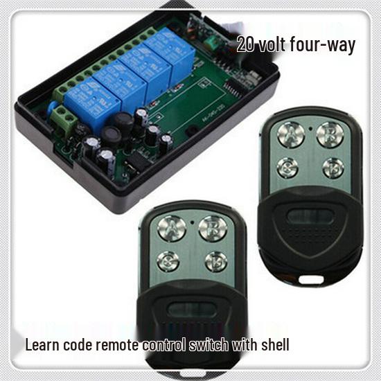 Aoke 220V Four-Way Remote Control Switch with Waterproof Metal Shell Remote Wireless Remote Control Switch