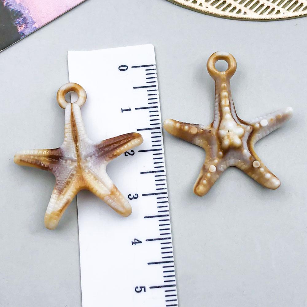 New Acrylic Ocean Conch & Starfish Pendant Charm for DIY Bracelets & Necklaces