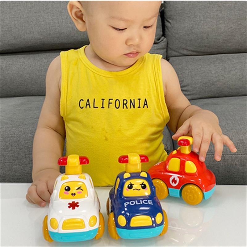 Kinderspielzeugauto-Set Trägheits-Ingenieurfahrzeug Drehauto Babyauto für 1-2-jährige Jungen und Mädchen