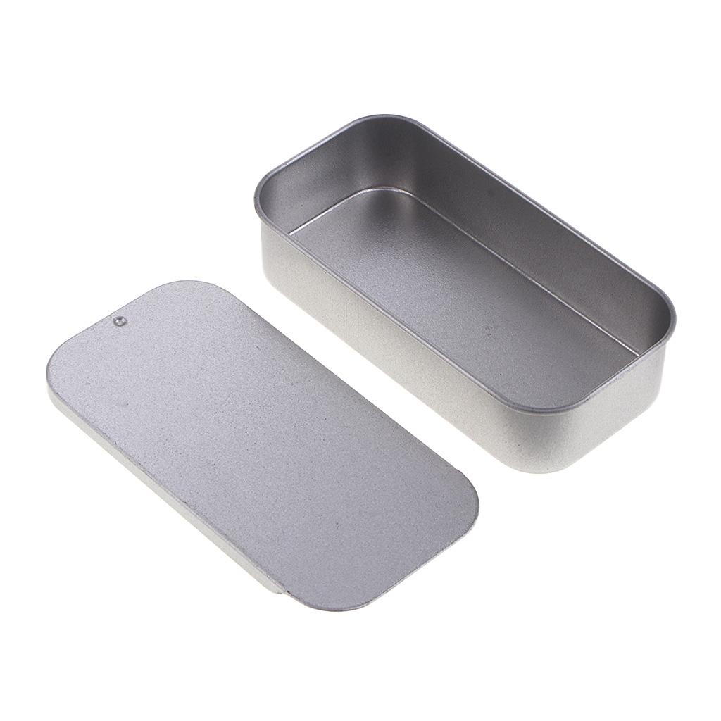 Blank Metal Slide Top Tin Containers Box Cas for Candy Jewelry Crafts Storage Camping Survival Kit - Portable and Smooth Slide
