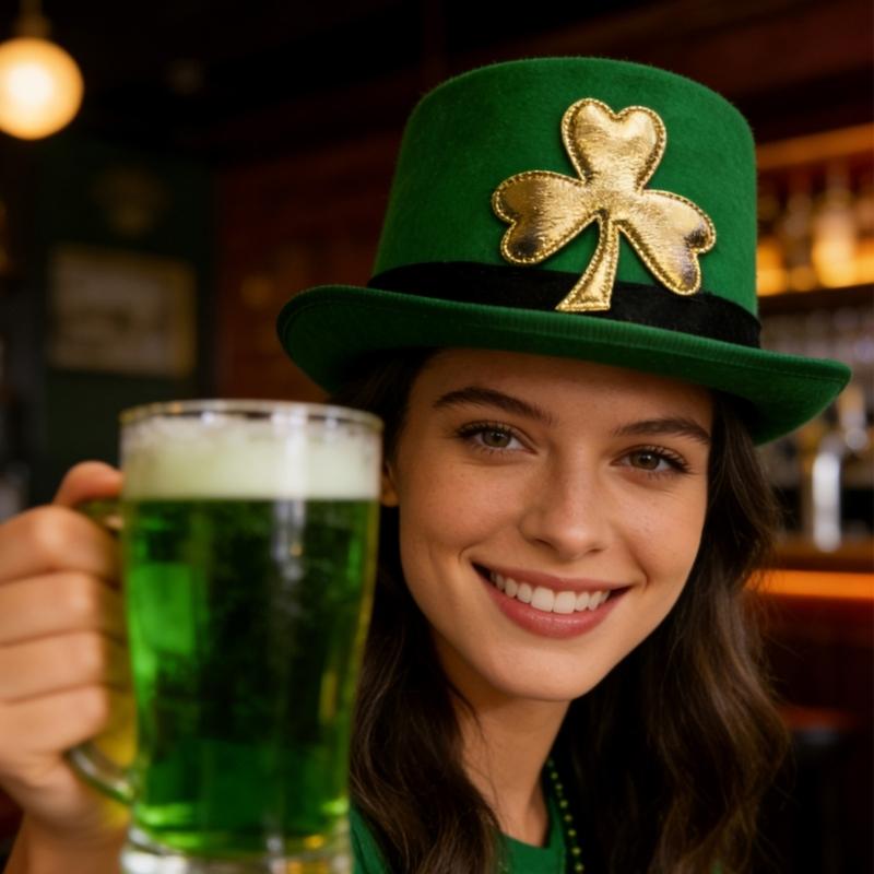 Eleganter Hut für das St. Patrick's Day Kostüm Hut stärkt die Familienbande bei Festival-Treffen und Aktivitäten