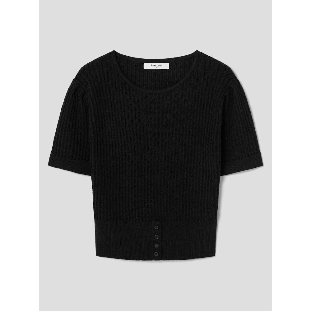 8SECONDS Button Waist Pullover Black