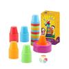 Tabletop Competitive Cup Stacking Game, Color Stacking Challenge Game, Speed Cup