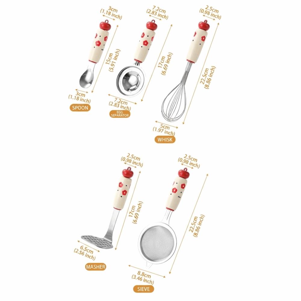 Dopamine Mesh Sieve Filter Spoon Stainless Steel Kitchen Gadget Utensil Egg Yolk Separator  Cooking