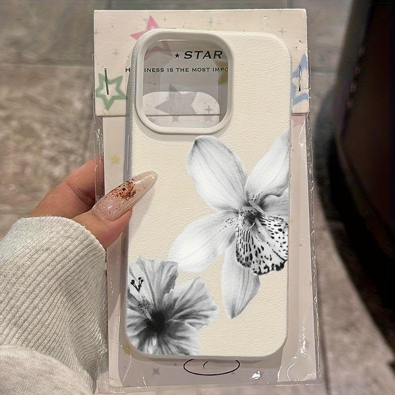 Floral Pattern Phone Case For IPhone 17 16 15 14 13 12 11 Pro Max 13 12 Mini 17Air Shockproof Soft Clear Cases Coque