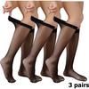 3pairs SET NEW Fashion Women's Ultra Thin Transparent Mid-Calf Glass Silk Socks Sheer Stockings for Women JK Lolita Gothic Girls