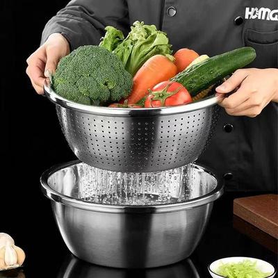 Ruhan Edelstahlbecken & Siebkorb Set