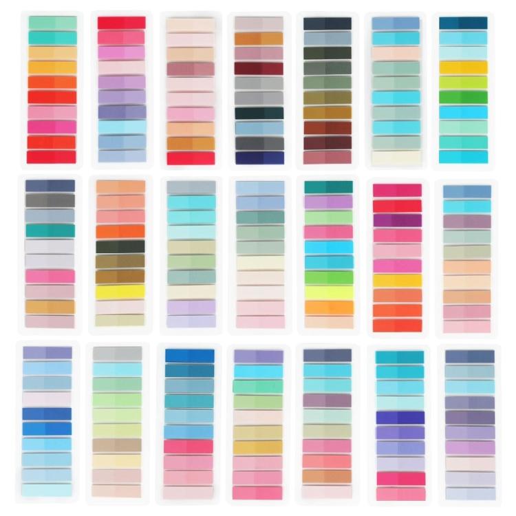 2000-4200Pcs Index Tabs with Binder Ruler Sticky Note Colorful Index Labels for Planner Notebook Calendar Laptop